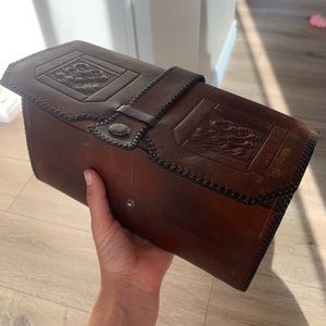Vintage leather purse/ clutch